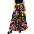 thumbnail image 1 of Bimba Jupe Longue Maxi Plissée Réversible pour Femme à Imprimé Floral Boho Décontractée, 1 of 9