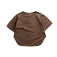 thumbnail image 4 of T-Shirts d'Été pour Garçons et Filles, Coupe Ample Classique, Manches Courtes, Col Rabattu, Volants, Col Rond, Blouse de Printemps pour Garçon 3-4T, 4 of 7