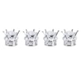 thumbnail image 4 of Cache-valves de Roue, 4 Pcs Universelles Légères pour Potence de Roue pour Voitures Camions Bicyclettes Blanc, 4 of 8