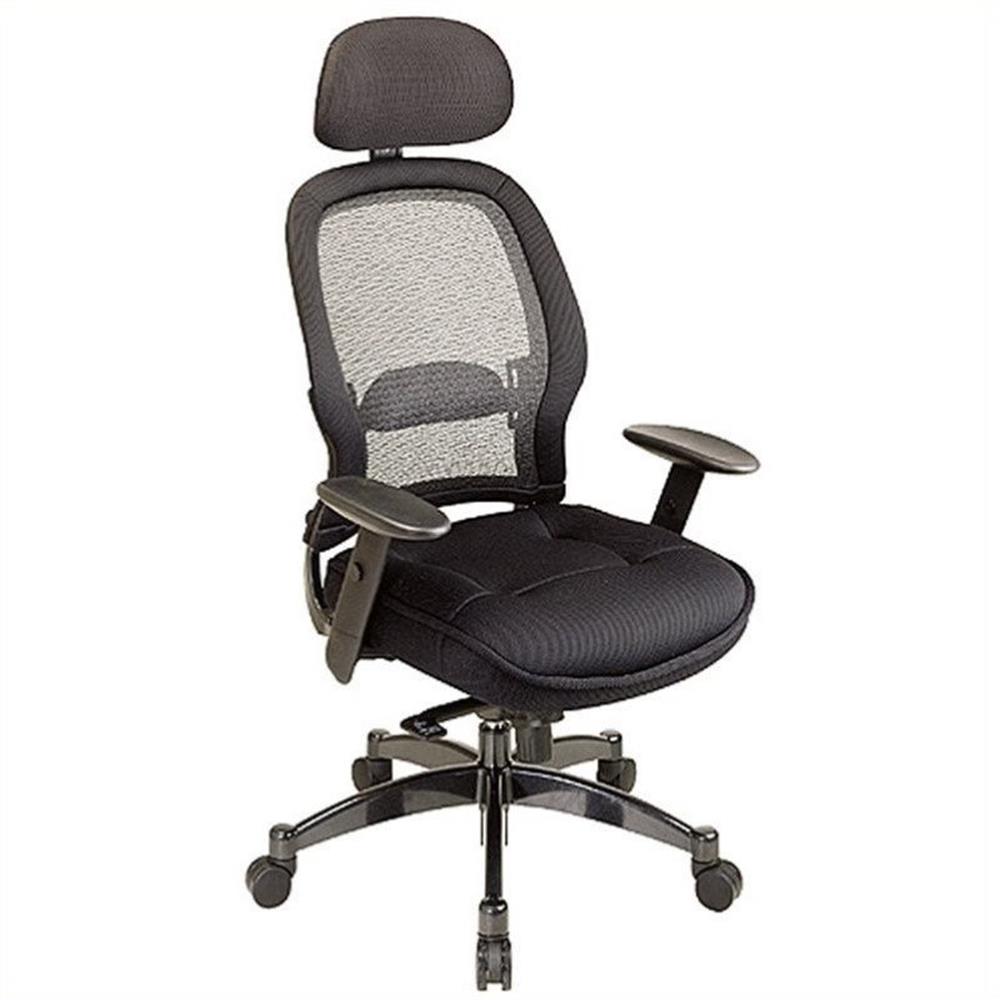 SPACE Deluxe Black Matrex Back Executive Office Chair with Mesh Seat