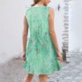 thumbnail image 4 of Ovzne Robes d'Été pour Femmes Robe pour Femme Robe de Printemps et d'Été pour Femmes Vacances Boutonnée Col en V à Bretelles Robe Haut Robe de Printemps Imprimée Liquidation, 4 of 6