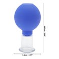 thumbnail image 2 of Unique Bargains 1 Pc Convenient Cupping Facial Tools for Beauty Parlor 0.79" Blue Silicone Glass, 2 of 5