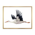 thumbnail image 1 of Designart Flying White Stork Ciconia oiseau ART MURAL À CADRE FLOTTÉ, 1 of 4