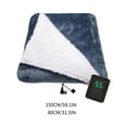 thumbnail image 2 of Boovnll Heated Blanket, Heating Blanket Student Shawl Heating Blanket Camping Sleeping Bag 5V Electric Three-Speed Digital Display Temperature Control Time, Electric Blanket, 2 of 9