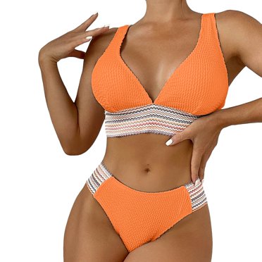 FhsagQ Women's Swimsuit Sets Sleep Panties Swim Bohofeel Striped Tape Bikini Top Womens Swimsuit Sets Crotchless Swimsuit Sets for Women Crotchless Blue S