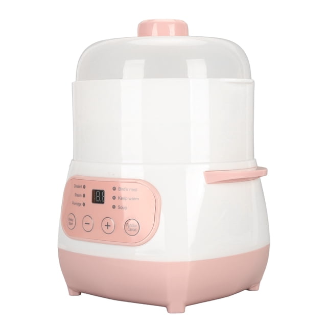 1L Electric Stew Pot - Smart Prevent Dry Burning Cooker with Time Appointment, Ceramic Soup Pot for Home Kitchen