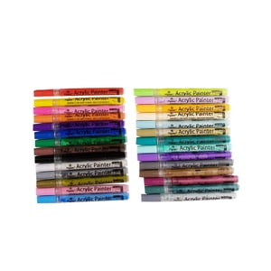EGNMCR Stylos stylos marqueur acrylique Stylo marqueur permanent multi-couleur 0.7mm 3ML Crayons pour enfants