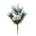 thumbnail image 1 of Holiday Time Branche de Fruits Argent avec Pomme de Pin 9", 1 of 4