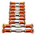 thumbnail image 1 of ZheElen 9pcs Wheelbase Steering Link Rod Set For WLtoys 1/10 K949 RC Car Accessories Orange, 1 of 1