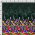 thumbnail image 1 of oneOone Georgette Viscose Fabric Chevron|Leaves & Floral Panel Print Sewing Fabric BTY 42 Inch Wide, 1 of 3