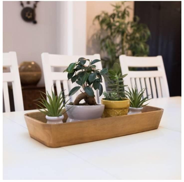 Better Homes & Gardens - Bol de service ovale en bois d'acacia, finition naturelle marron