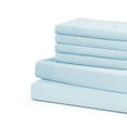 thumbnail image 3 of Swift Home Luxury 6-Piece Sheet Set with Extra Pillow Case, Queen, Aqua, 3 of 3