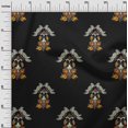thumbnail image 2 of oneOone Georgette Viscose Fabric Leaves|Bird & Floral Block Decor Fabric Printed BTY 42 Inch Wide, 2 of 4