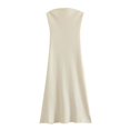 thumbnail image 1 of Femmes 2024 Été Sexy Robe Solide Sans Manches Dos Bustier une Ligne Femmes Élégantes Robes pour Soirée Plage Partie, 1 of 6
