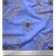 thumbnail image 1 of Soimoi Rayon Fabric Leaves & Sacred Geometry Geometric Printed Fabric 1 Yard 42 Inch Wide, 1 of 3