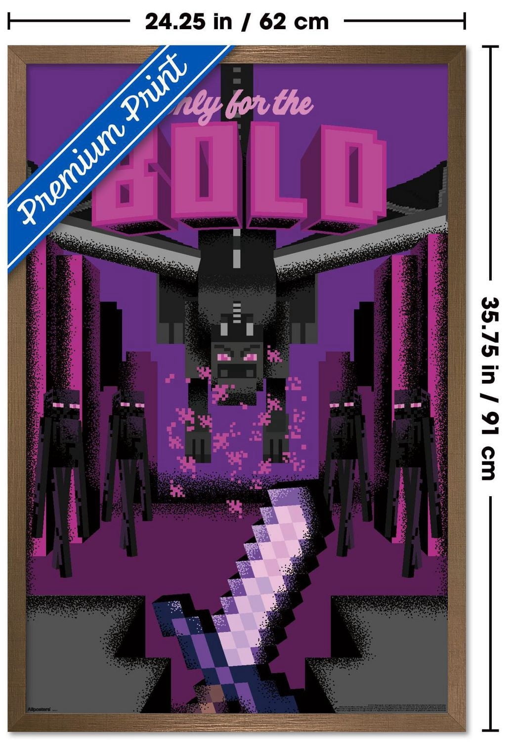 Minecraft: Discover - Only For The Bold Wall Poster