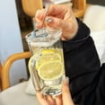 thumbnail image 4 of Tasse d'Eau en Verre avec Poignée, Couvercle et Paille Réutilisable, Tasse à Boisson en Verre Trempé Transparent Sans Plomb, 250 ml, 4 of 7