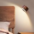 thumbnail image 2 of Meitianfacai Wooden Magnetic Rotatable LED Wall Sconce USB Rechargeable Battery Operated, 2 of 9