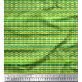 thumbnail image 1 of Soimoi Moss Georgette Fabric Filigree Damask Print Sewing Fabric Yard 42 Inch Wide, 1 of 3