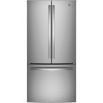 GE 18.6 Cu. Ft. Contre-dépôt Réfrigérateur porte française Empreinte de doigt résistant à l'acier inoxydable - GWE19JYLFS