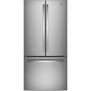 GE 18.6 Cu. Ft. Contre-dépôt Réfrigérateur porte française Empreinte de doigt résistant à l'acier inoxydable - GWE19JYLFS