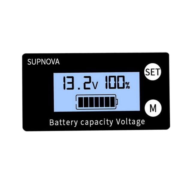 Compteur de Capacité de Batterie LCD, Indicateur de Batterie DC 8V-100V
