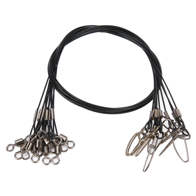 Trace de Fil Fishhook Pivot Anti-Morsure Ligne de Pêche en Acier Traceur de Fil en Acier Laisse de Ligne de Fil de Pêche Anti-Morsure Ligne de Pêche en Acier Traceur de Fil en Acier avec Pivot Roulant