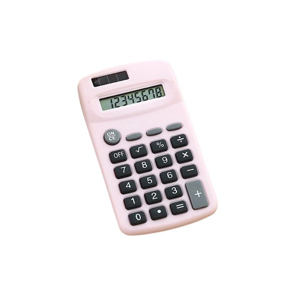 SSZMDLB Mini Student Calculator, Solar Powered Portable Calculator, Eight Digit Display Calculator, Multifunctional Pocket Calculator, Small Electronic Calculator for School, Basic Desktop Calculator