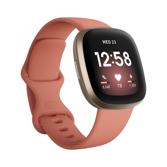Montre Intelligente de Mise en Forme Fitbit Versa 3 Remise à Neuf (Wi‐Fi) Aluminium Or Doux (Grade A+)