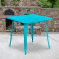 thumbnail image 2 of Bowery Hill 31.5" Square Metal Dining Table in Crystal Blue, 2 of 2
