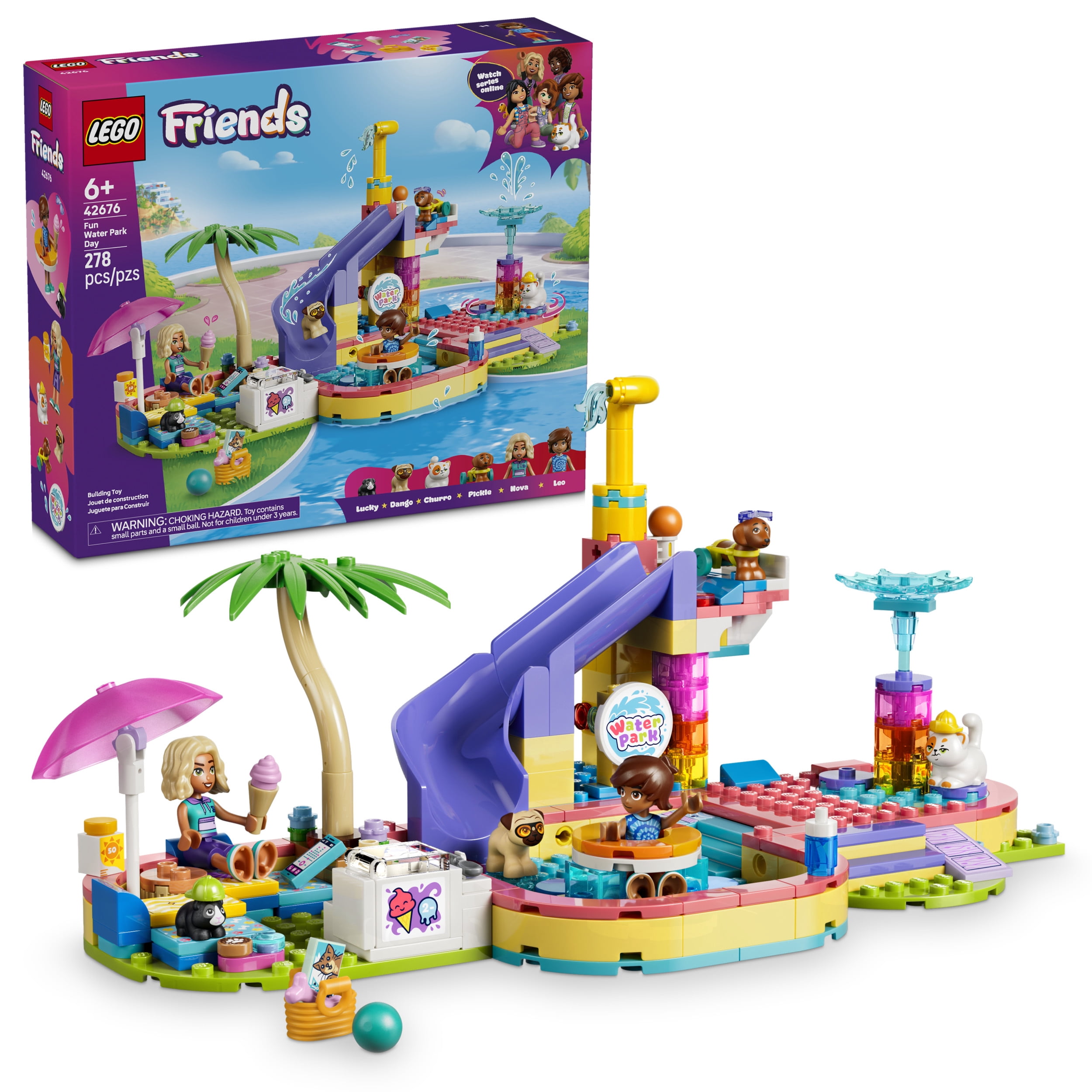 LEGO Friends La journée amusante au parc aquatique – Ensemble de jouet de construction – 42676