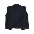 thumbnail image 3 of Gilet Décontracté pour Femmes, Col Rabattu, Hauts à Simple Boutonnage, Poches à Bord Effiloché, 3 of 6