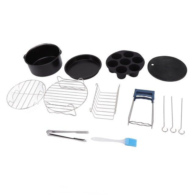 Air Fryer Pans Set Heatproof Easy Cleaning Stainless Steel for Air Fryer Accessories for Home Kitchen Restaurant