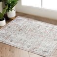 thumbnail image 1 of RUGKING Vintage Area Rug 2x3 Red Multi Flodable Retro Distressed Indoor Entrance Rug Floral Non Slip Doormat for Entryway Bathroom Kitchen Bedroom, 1 of 6