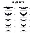 thumbnail image 2 of Lksixu Halloween Decorations Three-dimensional Halloween LED Night Light Bats Holiday Party Window Display Garage Decoration PVC Flash Wall Stickers 12/24/48/60pcs for Party Indoor Outdoor, 2 of 8