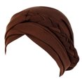 thumbnail image 1 of Aocisk Tied Headwrap Braid Head Wrap Cap for Women Ethnic Style Baseball Hat Coffee One Size, 1 of 4