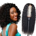 thumbnail image 2 of Peruvian Curly Human Hair Wig Glueless Lace Front Human Hair, 2 of 3