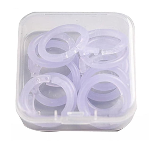 WHEANG 20/100 Pieces Plastic Rings Plastic Loose Leaf Rings Multi Color Plastic Book Rings Flexible for Cards Document Stack and Swatches Organization School Home Or Use,5 Color (15 Mm)