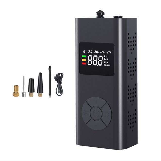 Pompe à Pneu de Voiture Multifonctionnelle Sans Fil USB Rechargeable Mini Affichage Numérique Pompe à Air Pneu Inflator Portable