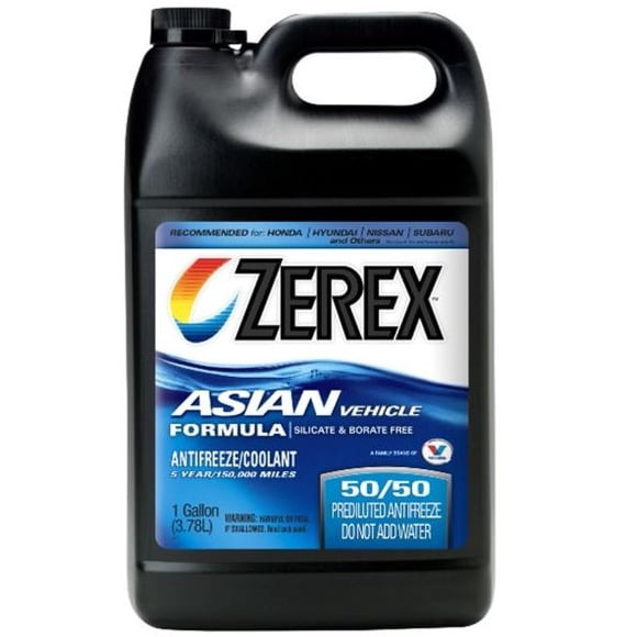 Zerex Liquide de Refroidissement de Moteur 861398 Prémélangé 50-50; Bleu; Pichet de 1 Gallon; Simple; pour Véhicule Asiatique