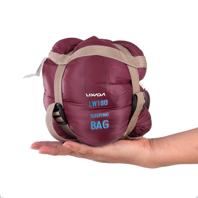 Lixada 190 * 75cm Sac de Couchage d'Extérieur Camping Voyage Randonnée Multifonction Ultra-Léger 680g