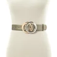 thumbnail image 1 of Inc International Concepts Womens Two-tone Double-circle Buckle Pewter (Gray,XL), 1 of 1