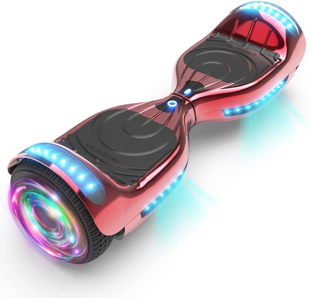 Hoverboard pour Ados et Adultes (Système hoverstar 2.0), Couleur Chrome et Design Coloré Hooverboard Haut-Parleur Bluetooth Huverboard avec Lumière LED Roues Clignotantes Trottinette Électrique Auto-Équilibrée Certifiée
