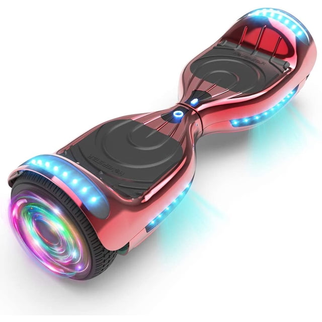 Hoverboard pour Ados et Adultes (Système hoverstar 2.0), Couleur Chrome et Design Coloré Hooverboard Haut-Parleur Bluetooth Huverboard avec Lumière LED Roues Clignotantes Trottinette Électrique Auto-Équilibrée Certifiée