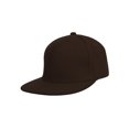 thumbnail image 1 of Top Headwear Chapeau Ajusté à Visière Plate Uni, Brun 8, 1 of 2