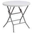 thumbnail image 1 of Bowery Hill Table Pliante Ronde en Granit de 32 Pouces, Blanche, 1 of 7