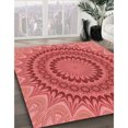 thumbnail image 3 of Ahgly Company Tapis d'Intérieur Rectangulaires Transitionnels Rouges Lavables à la Machine, 2 Pieds x 5 Pieds, 3 of 7