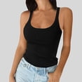 thumbnail image 2 of 2025 Women Spaghetti Strap Neck Mens Vests Sweater Ribbed Tank Tops Slim Vintage Top Fitted Camisole Basic Sleeveless Sweater Vests for Women Layering, 2 of 5