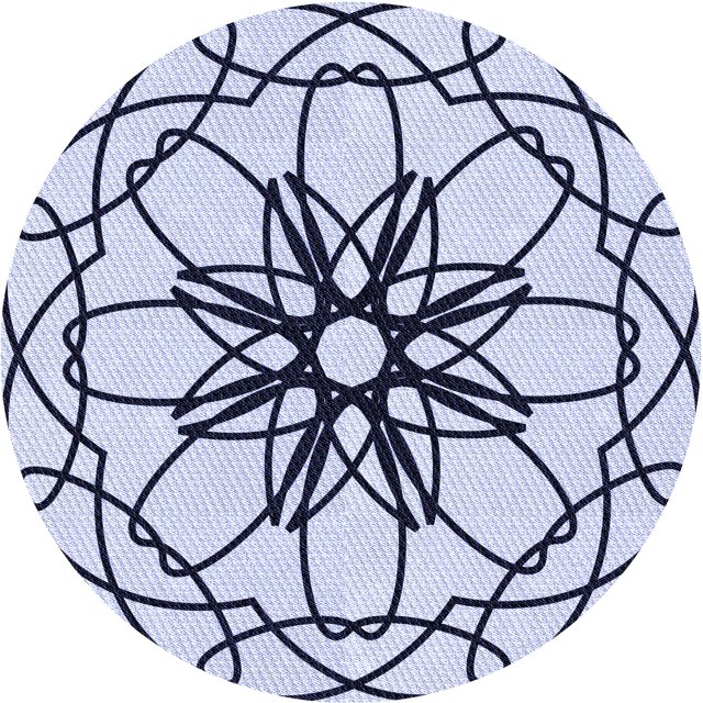 Ahgly Company Tapis Rond Lavable en Machine Intérieur Transitionnel Bleu Lavande, 5 Pieds Rond