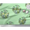 thumbnail image 3 of Soimoi Poly Georgette Fabric Leaves & Floral Block Print Sewing Fabric Yard 52 Inch Wide, 3 of 3